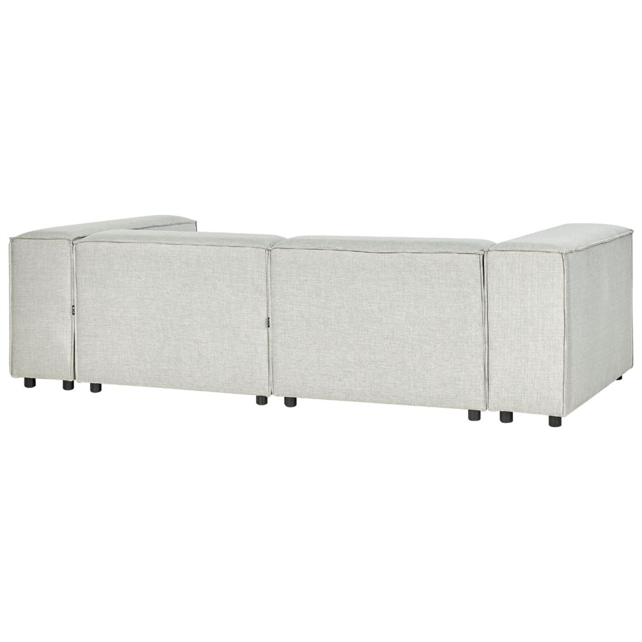 Narożnik modułowy 2-osobowy lniany prawostronny szary APRICA