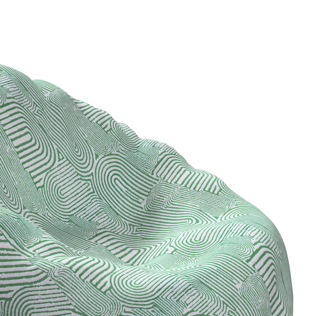 Worek do siedzenia, miętowe łuki na kremowym tle, Ø50 x 85 cm, Cosy Home