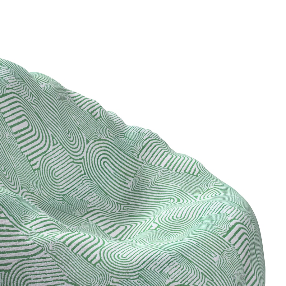 Worek do siedzenia, miętowe łuki na kremowym tle, Ø50 x 85 cm, Cosy Home