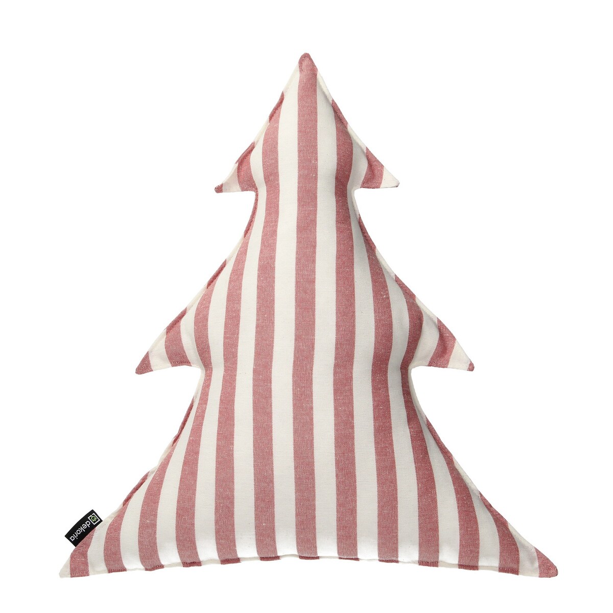 Poduszka Choinka 38x40cm, czerwono-białe pasy (1,5cm), 38x40x8cm, Quadro