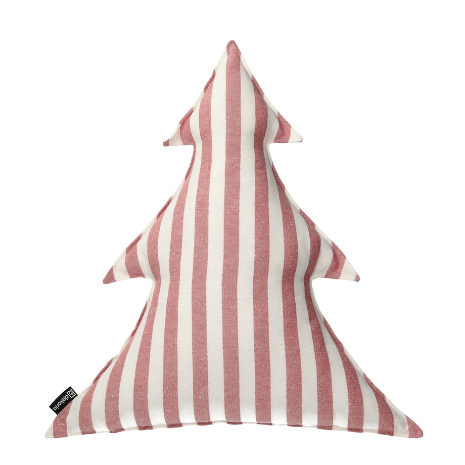 Poduszka Choinka 38x40cm, czerwono-białe pasy (1,5cm), 38x40x8cm, Quadro