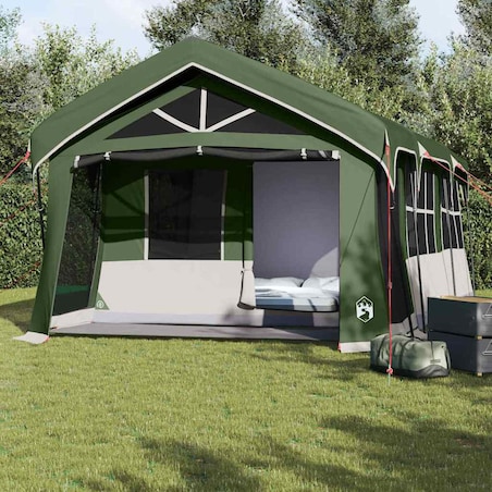 vidaXL Namioty z dachem Zielony 620 x 322 x 240 cm Poliester