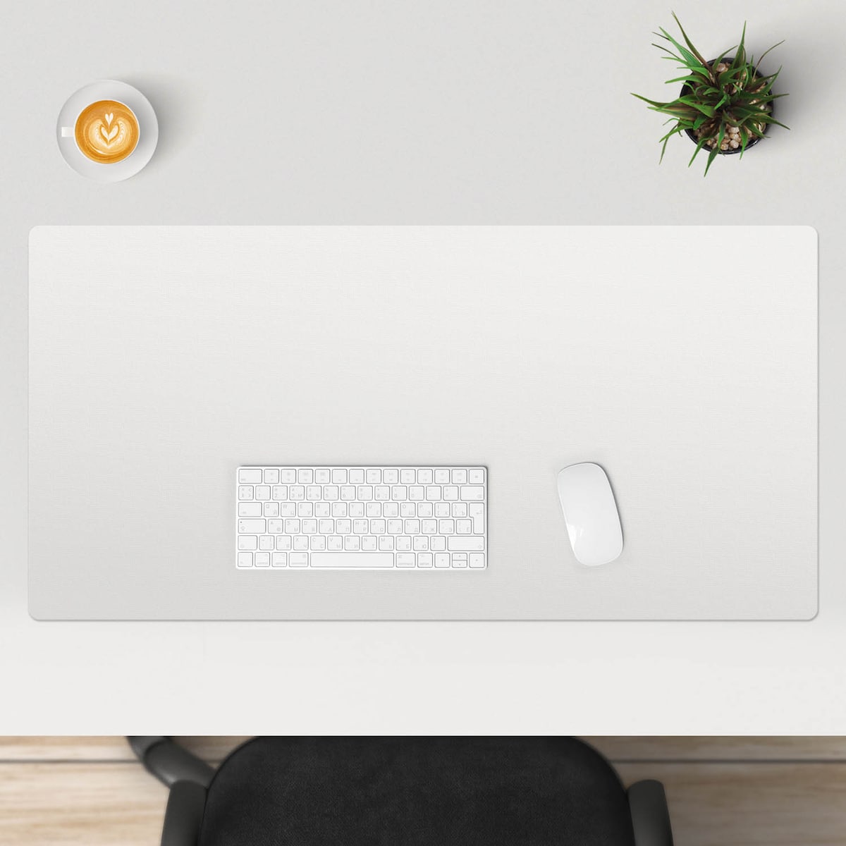 Szara mata na biurko Kolor Ivory, 100x50 cm