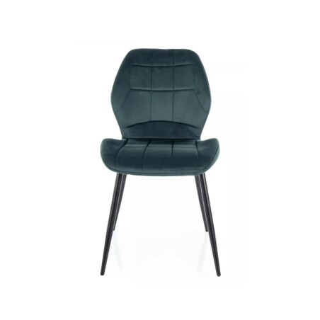 Krzesło tapicerowane JAKE VELVET zielone