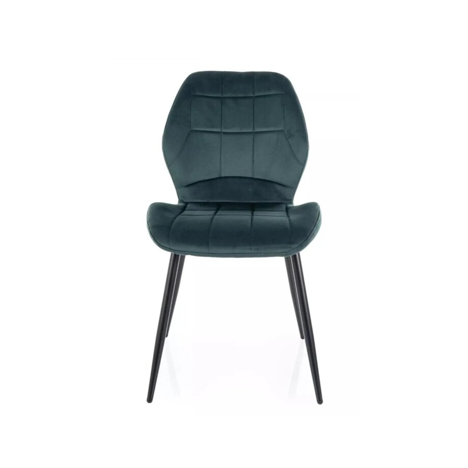 Krzesło tapicerowane JAKE VELVET zielone