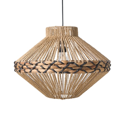 Lampa wisząca RABACCA Papierowa plecionka Naturalny