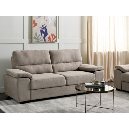 Sofa 3-osobowa jasnobrązowa VOGAR