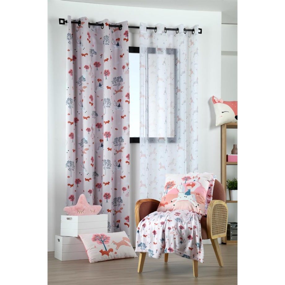 Poduszka dekoracyjna do pokoju dziecka CYRIELLE, różowa, 30 x 50 cm