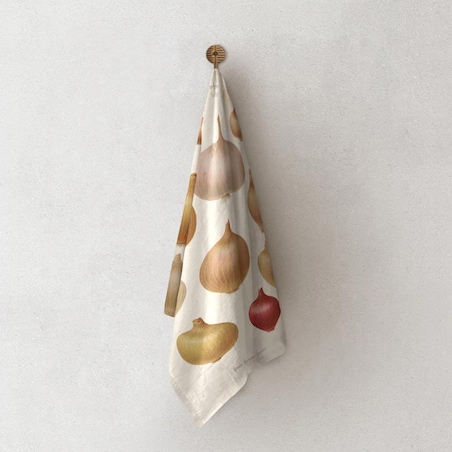 Lniany ręcznik kuchenny - cebula