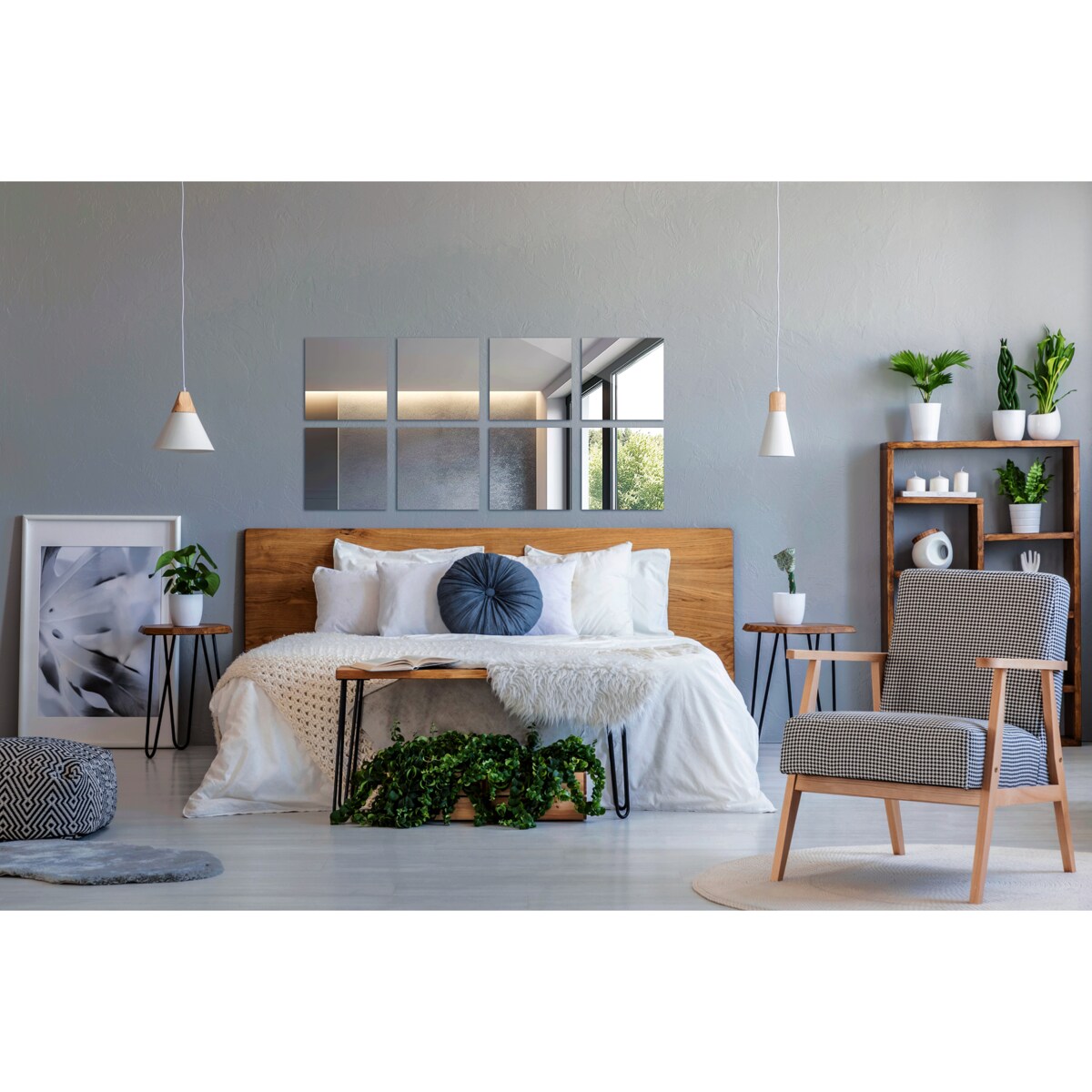 Płytki lustrzane 6 szt. 16x16 cm