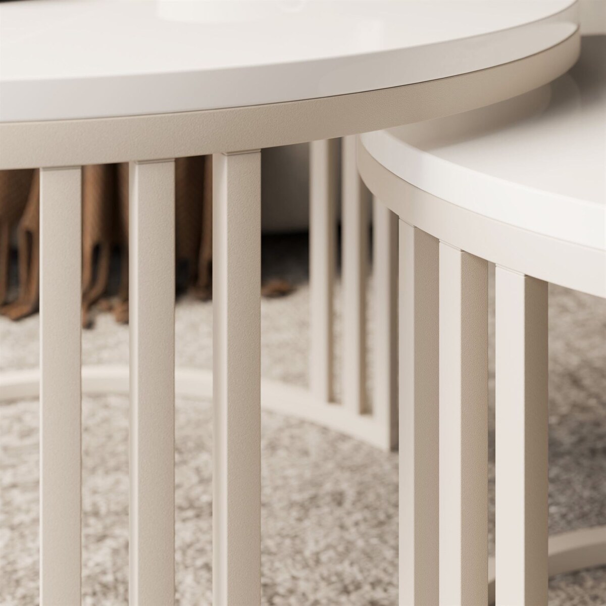 Stolik kawowy LORI 2w1 KASZMIR wysoki połysk, blat biały