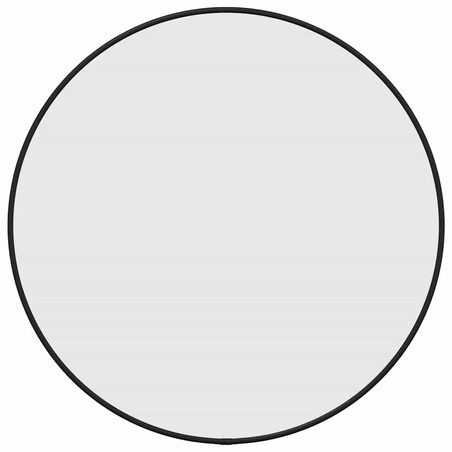 vidaXL Lustro ścienne, czarne, Ø 50 cm, okrągłe