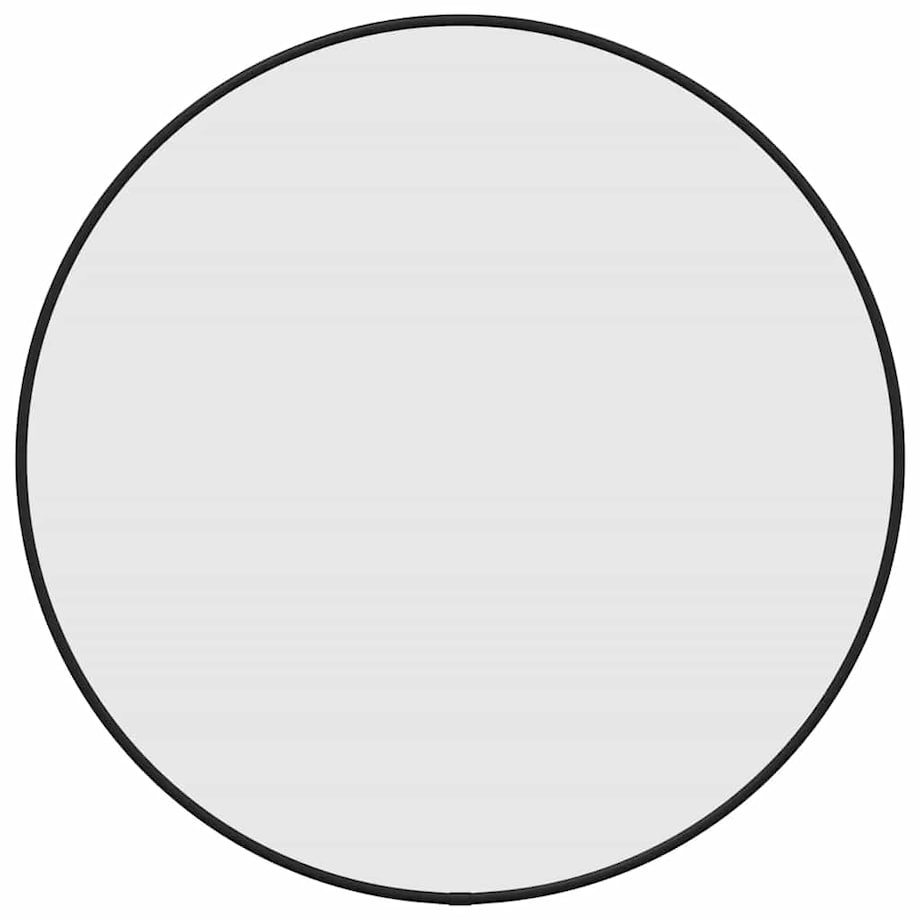 vidaXL Lustro ścienne, czarne, Ø 50 cm, okrągłe