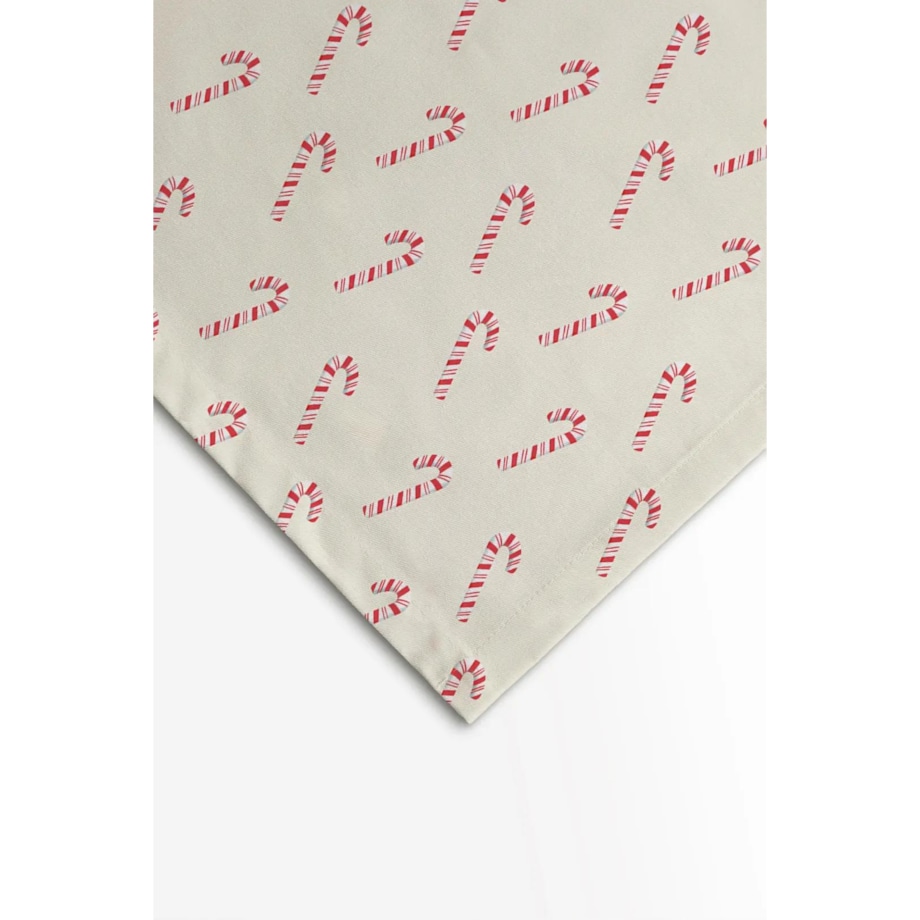 Obrus świąteczny - Laski cukrowe- beż 140x220 cm