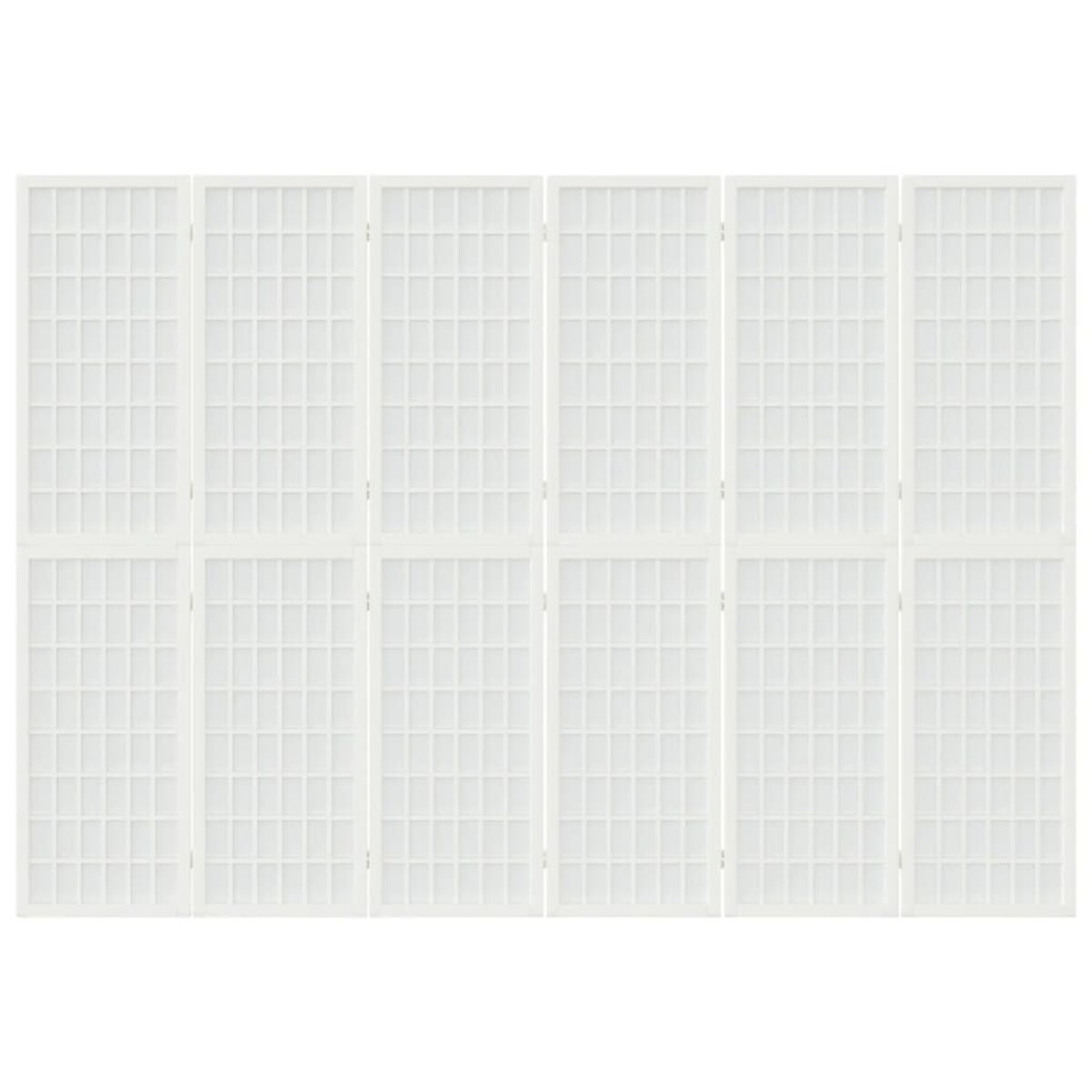 vidaXL Składany parawan 6-panelowy, styl japoński, 240x170 cm, biały