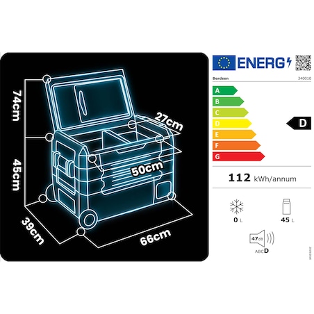 Lodówka turystyczna kompresorowa samochodowa zamrażarka Berdsen 12V 100-240V 40l