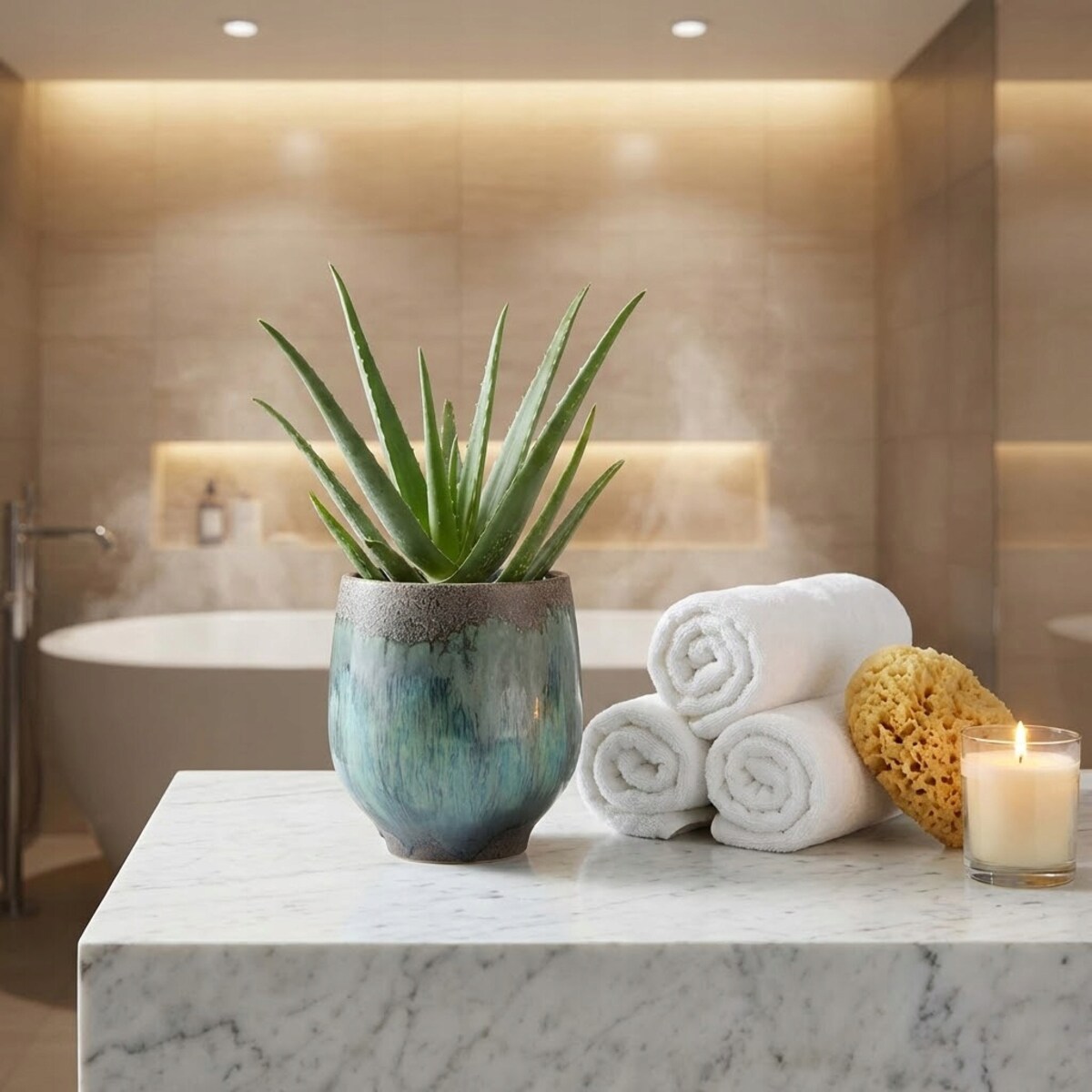 DONICZKA CERAMICZNA 17cm NA BALKON TARAS BONSAI KWIATY NIEBIESKA DUŻA BOHO