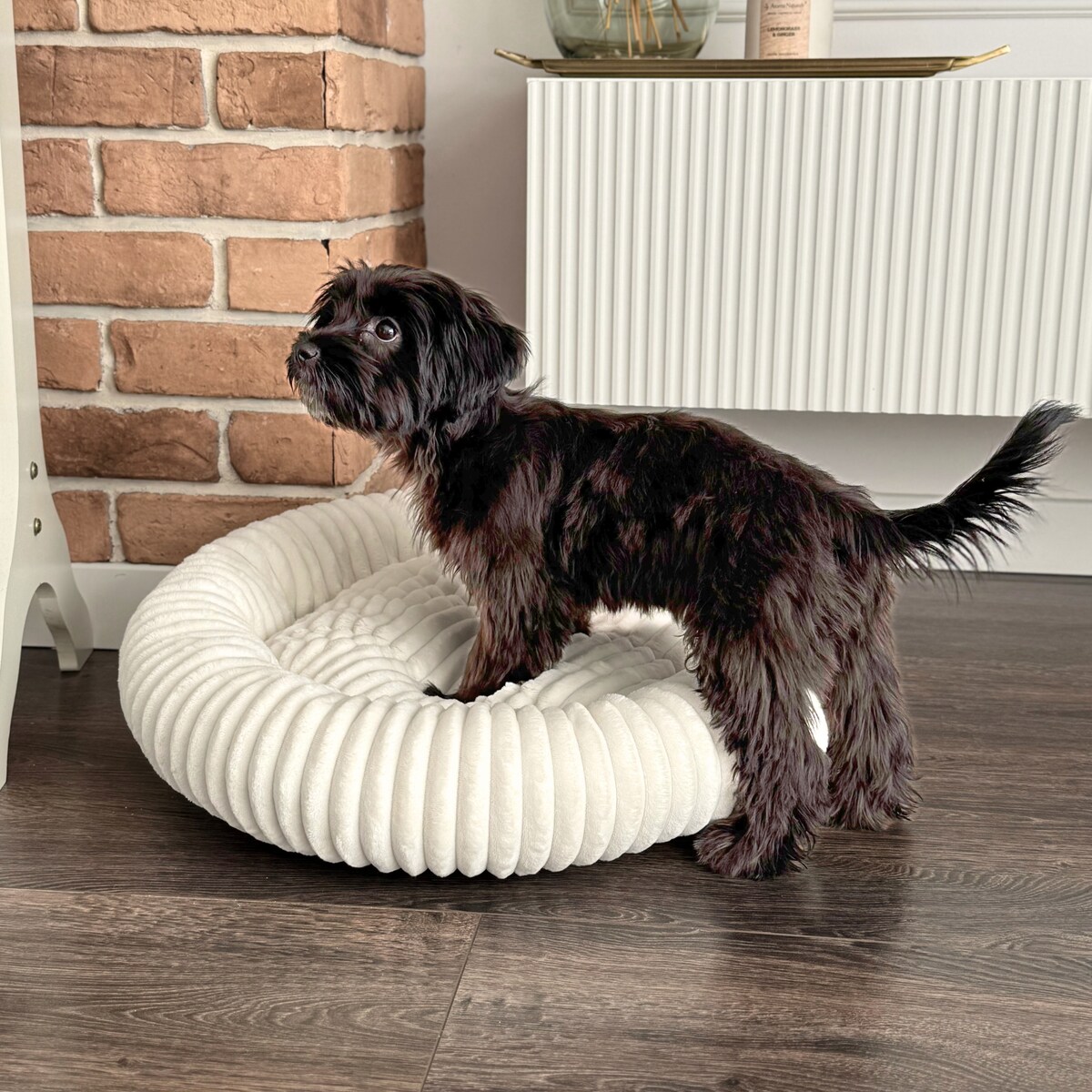 Urocze legowisko dla psa lub kota LUNA, 75x65 cm, Ecru