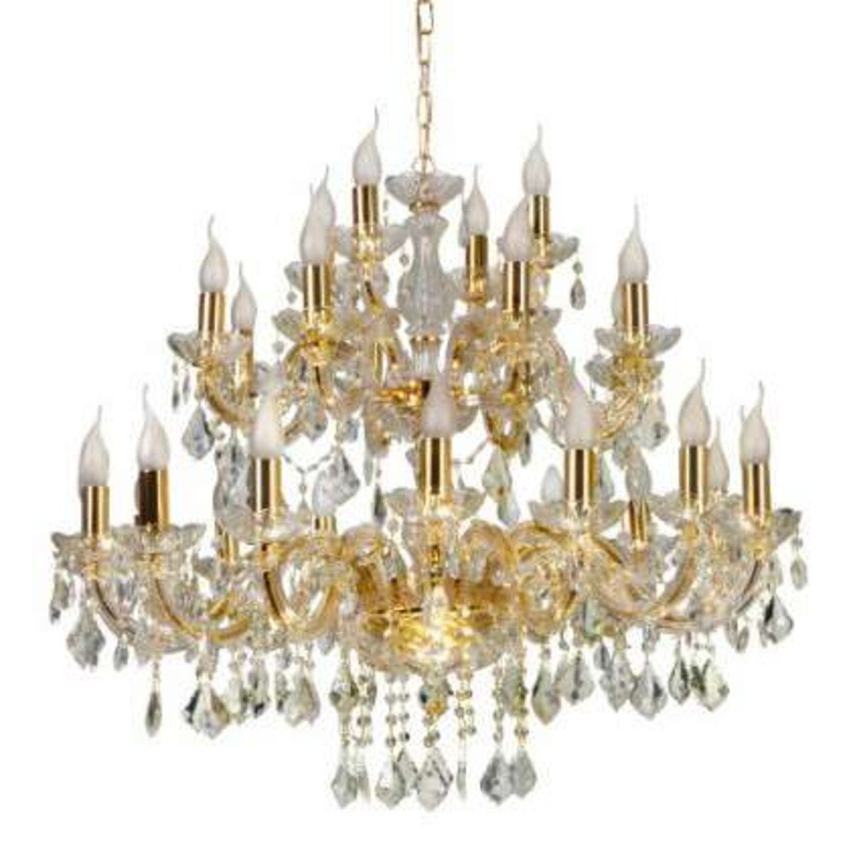 Żyrandol LAMPA wisząca MARIA TERESA 30-94622 Candellux świecznikowa OPRAWA metalowy ZWIS kandelabr pałacowy kryształki złote