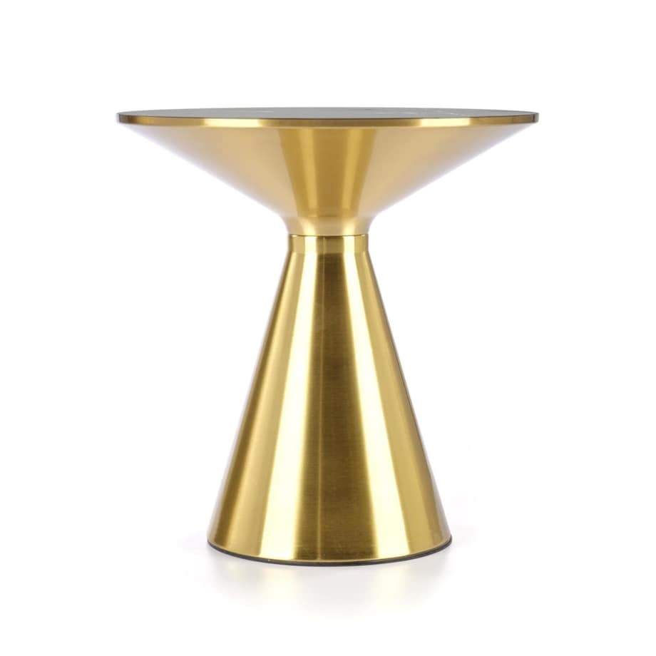 STOLIK KAWOWY Aventure CERAMICZNY BLAT 50x52cm czarny marmur