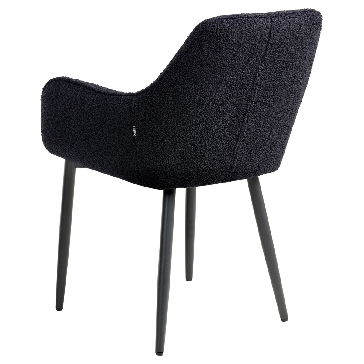 Zestaw 2 krzeseł do jadalni ALDEN Boucle Czarny