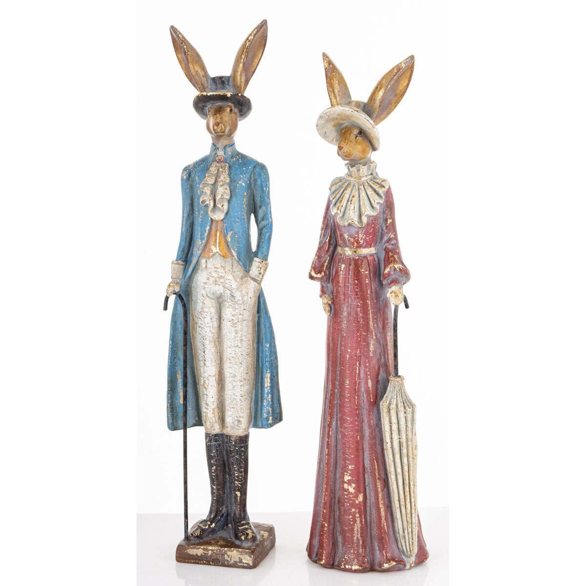 Dekoracja - para królików 39x8x5,5 i 36,5x9x8 cm CITTADINI