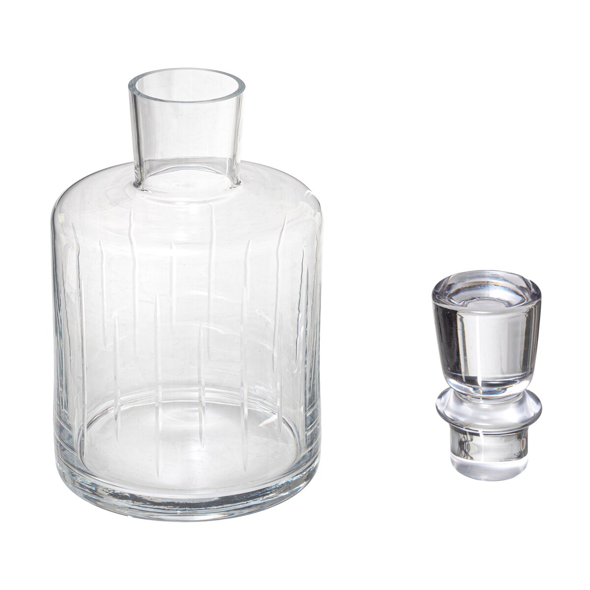 Karafka do whisky + 4 szklanki, 350 ml, 5 elementów, kolor przezroczysty