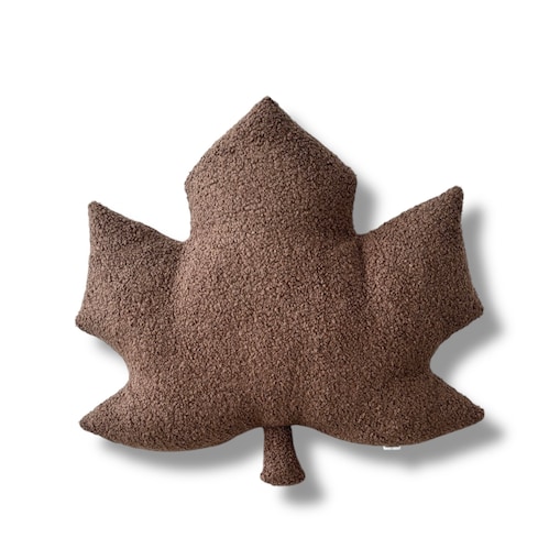 Poduszka jesienna liść Klon brązowy boucle