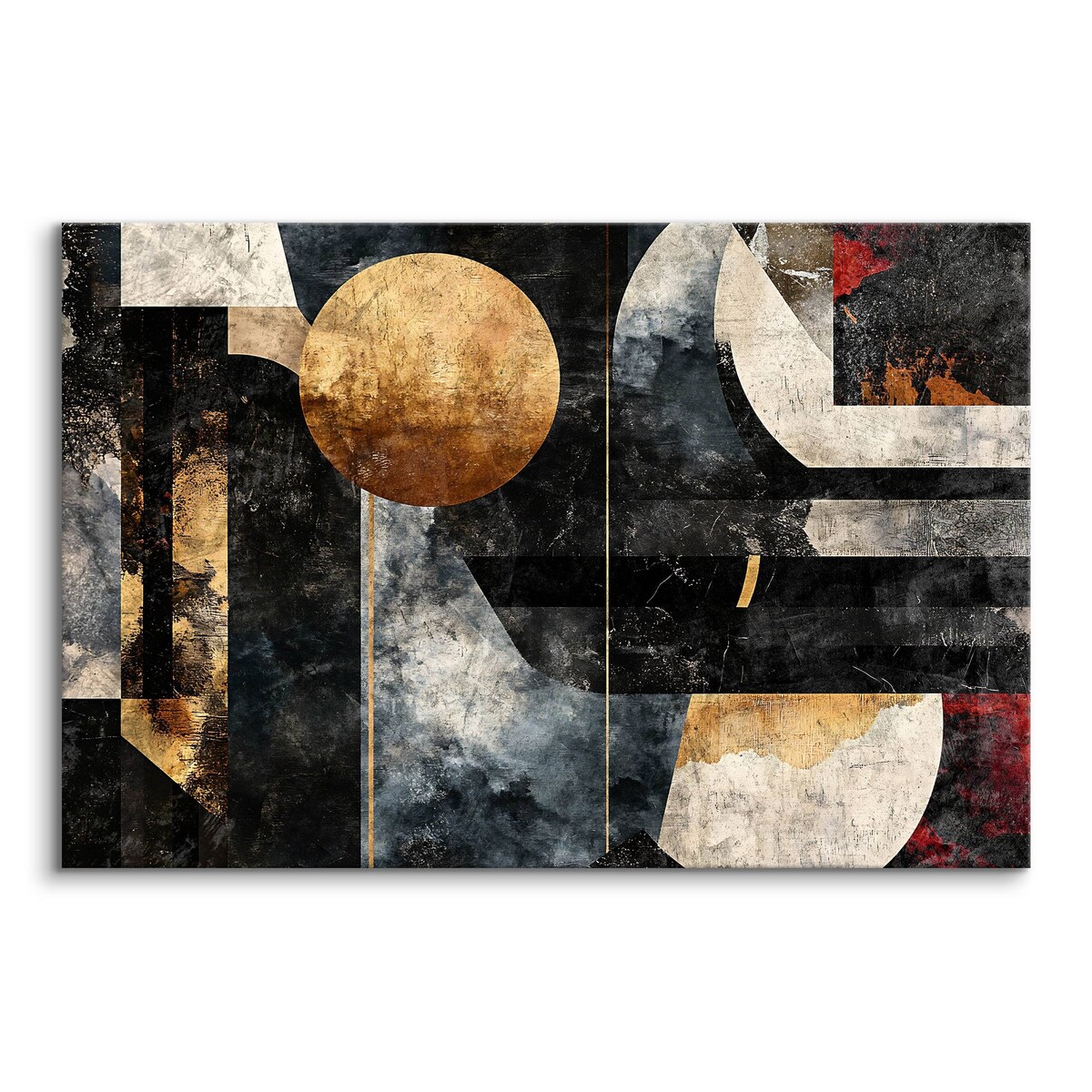 Obraz Na Płótnie Do Salonu Kształty Geometryczne Abstrakcja Styl Nowoczesny 120x80cm