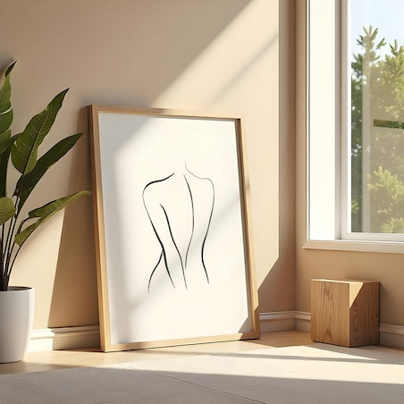 plakat line art mystery lady 4 50x70 cm