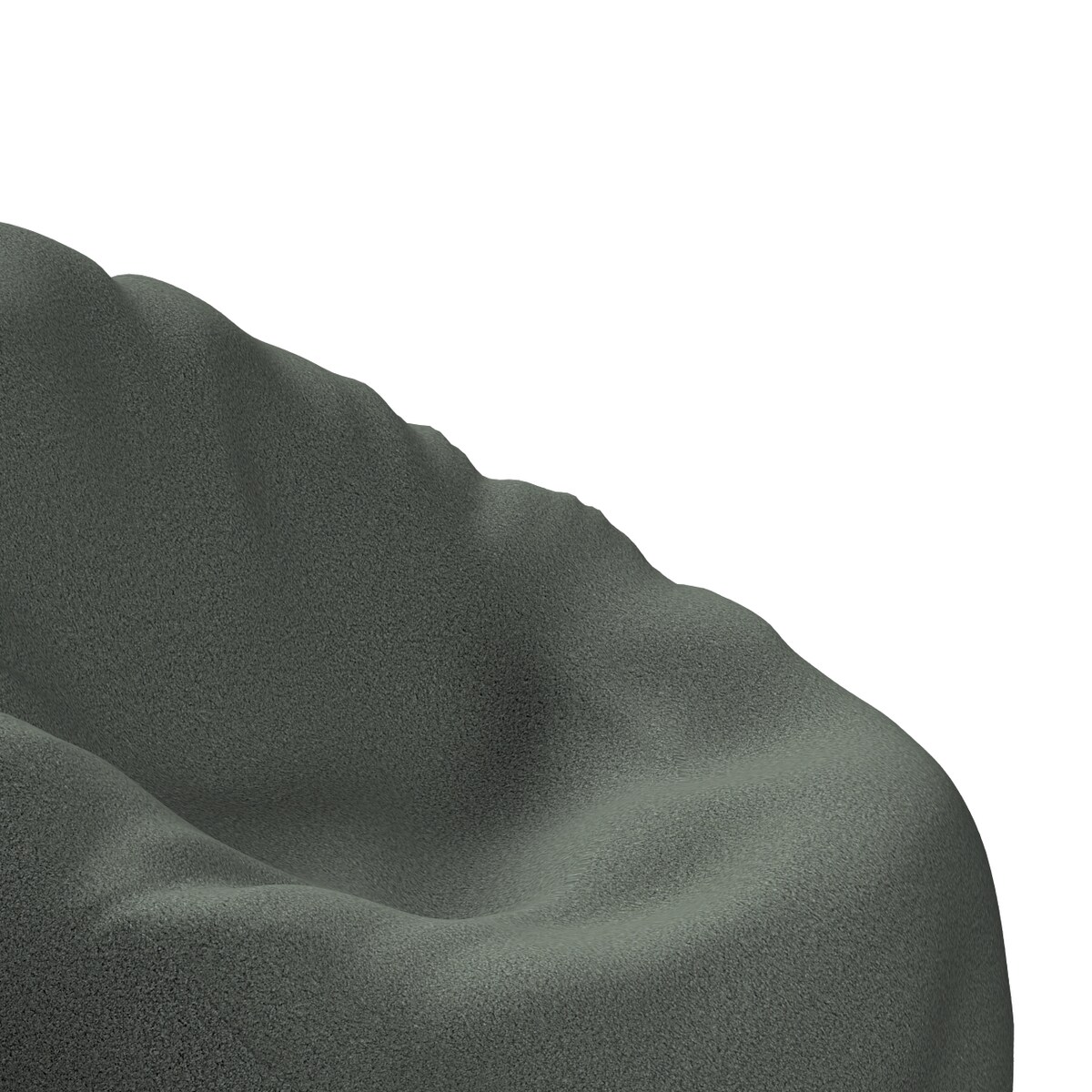 Worek do siedzenia, ciemno szara bukla, Ø50 x 85 cm, Boucle Teddy