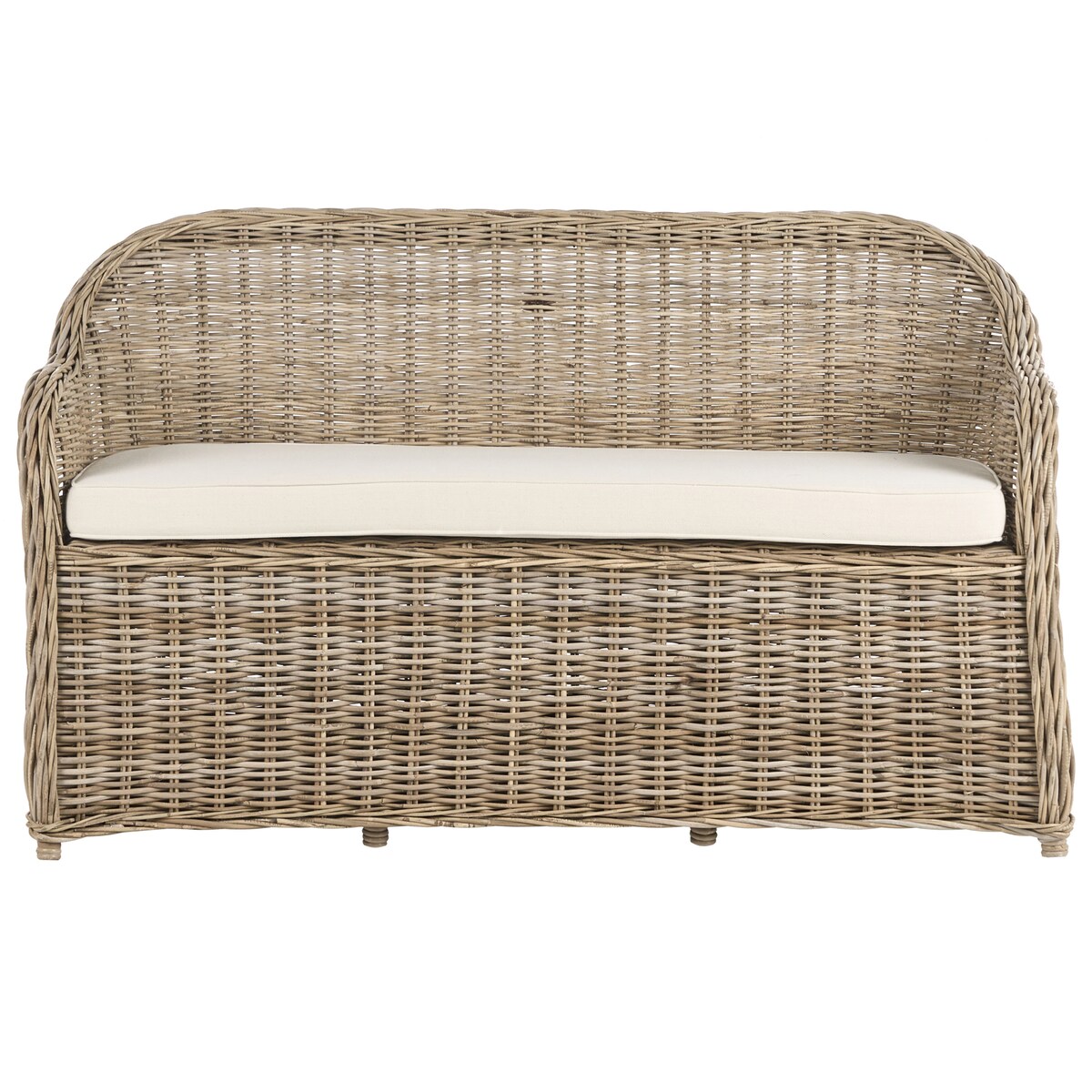 Ławka ogrodowa z poduchą SUSUA 150 cm Rattan Naturalny