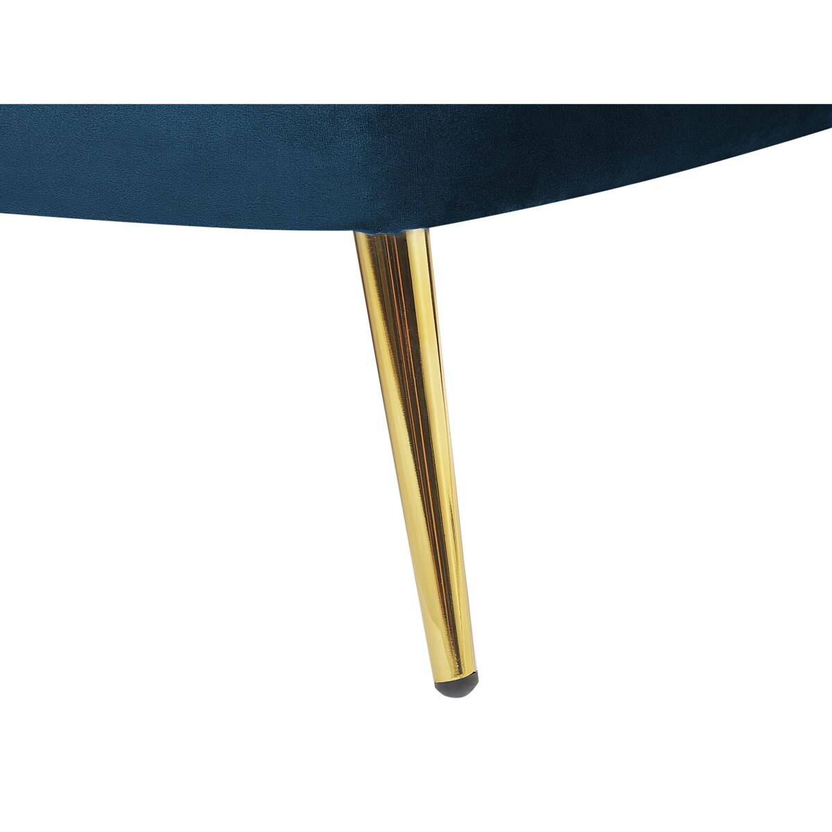 Szezlong welurowy lewostronny ciemnoniebieski ALLIER