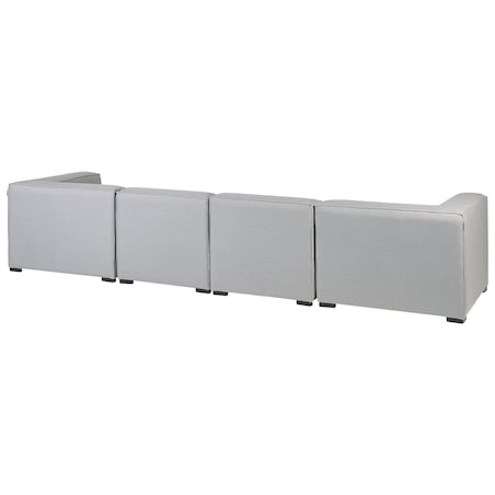 Sofa ogrodowa z otomaną dla 4 osób AREZZO Jasnoszary Modułowy