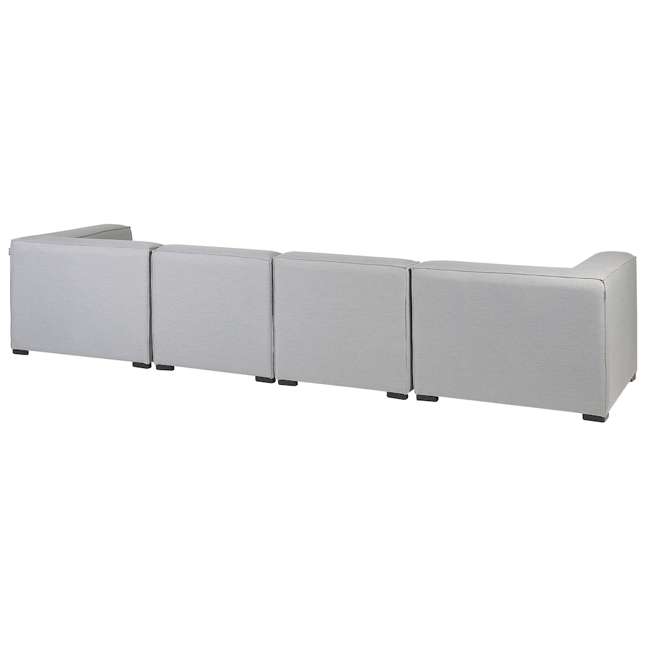 Sofa ogrodowa z otomaną dla 4 osób AREZZO Jasnoszary Modułowy