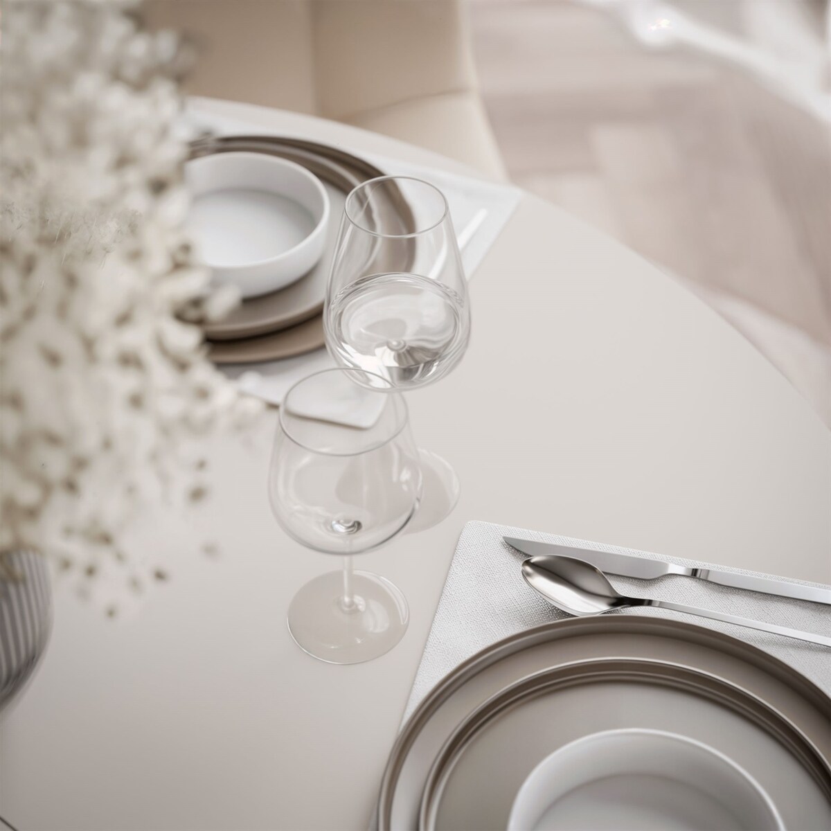 Rozkładany stół LUMI, kaszmir