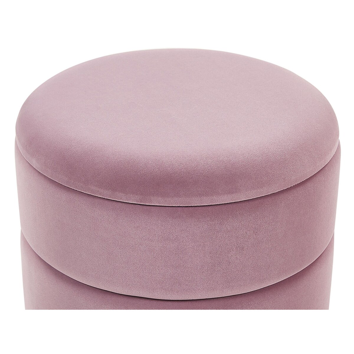 Puf ze schowkiem ⌀ 37 cm różowy ELGIN