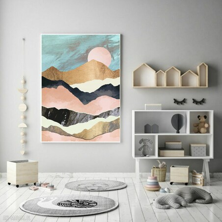 Poster Story, Plakat, Obraz - Abstrakcyjne Góry No1, wymiary 70 x 100 cm