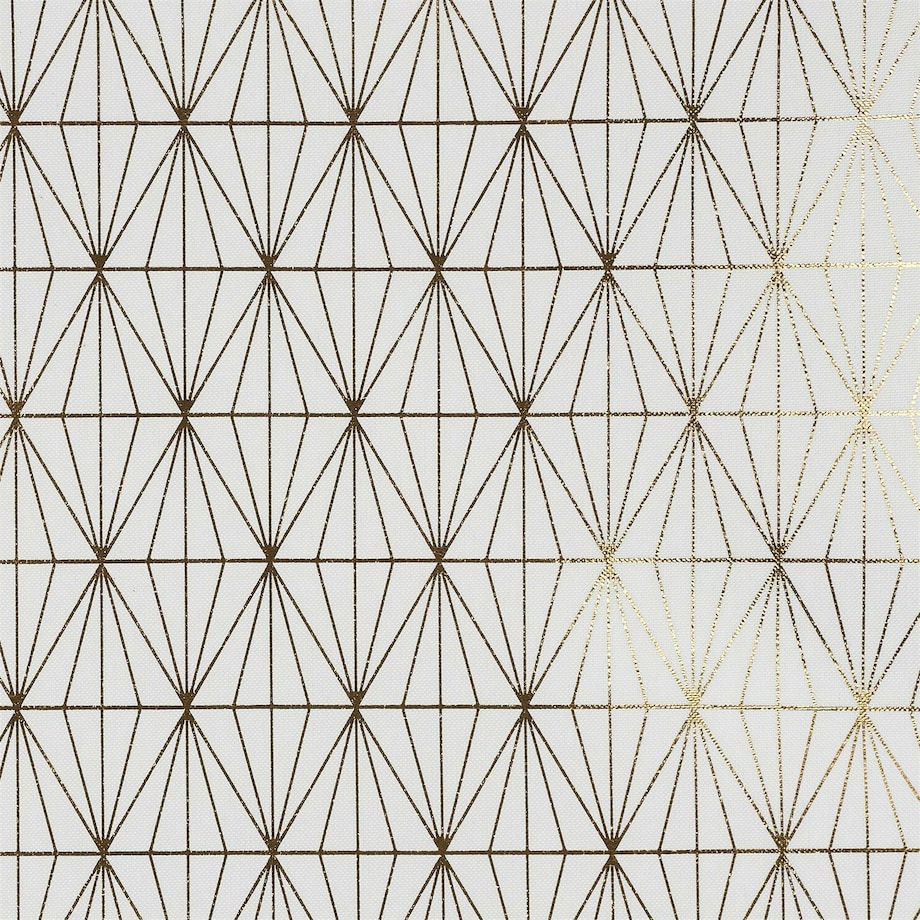 OBRUS 140x250 cm Geometric Dore BIAŁY W ZŁOTE WZORY