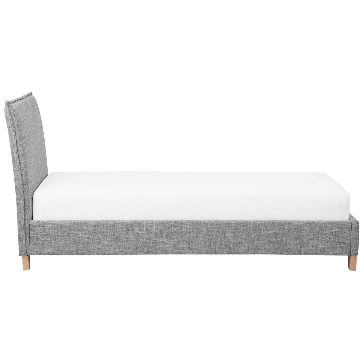 Łóżko tapicerowane 90 x 200 cm szare SENNEZ