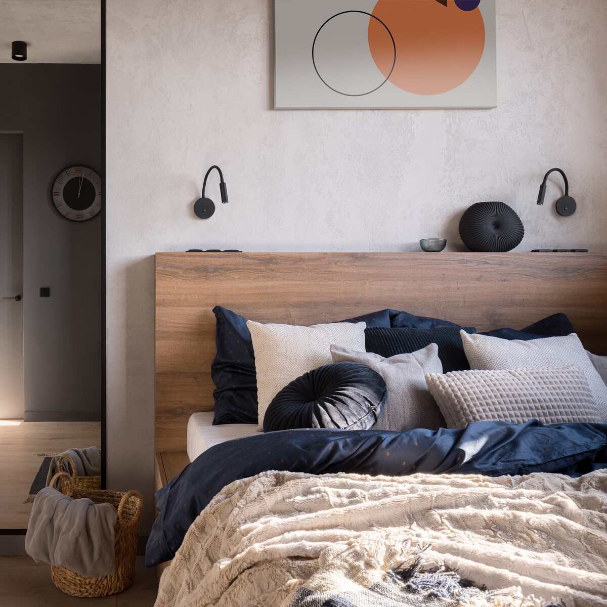 Kinkiet ścienny flex z włącznikiem TK Lighting LAGOS BLACK 5922 czarny, regulowany, G9