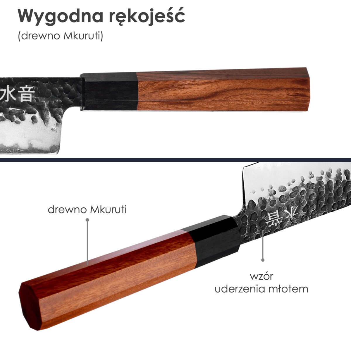 Japoński nóż szefa kuchni Mizuoto w pudełku prezentowym Stal wysokowęglowa AUS-10 Profesjonalny nóż