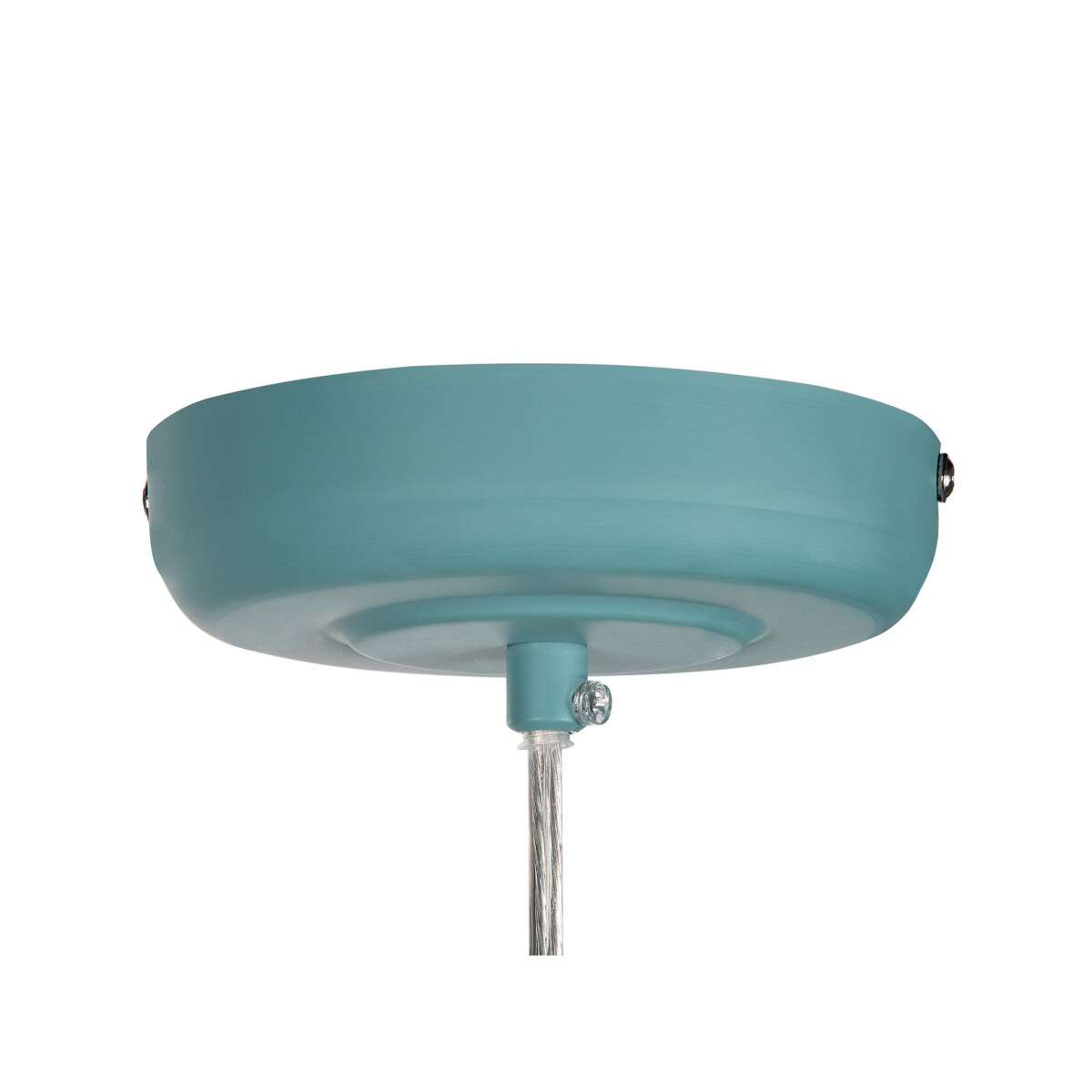 Lampa wisząca metalowa turkusowa SENIA