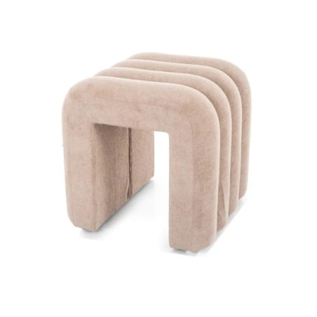 Pufa TICA ciemnobeżowa