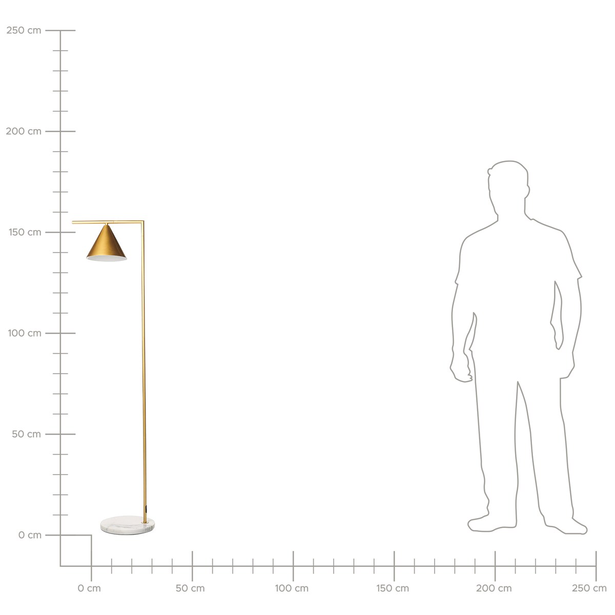Lampa podłogowa MOCAL Metal Złoty