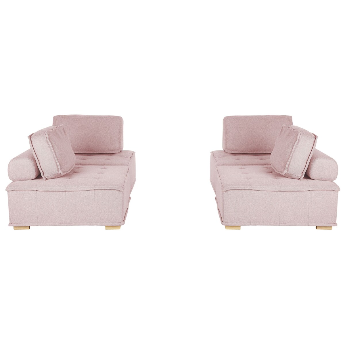 Modułowy komplet wypoczynkowy 4-osobowy różowy TIBRO