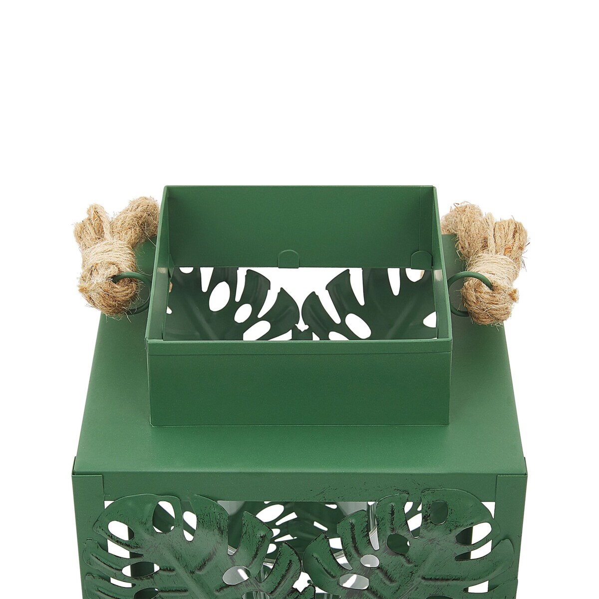 Lampion metalowy 25 cm zielony UNIMAK