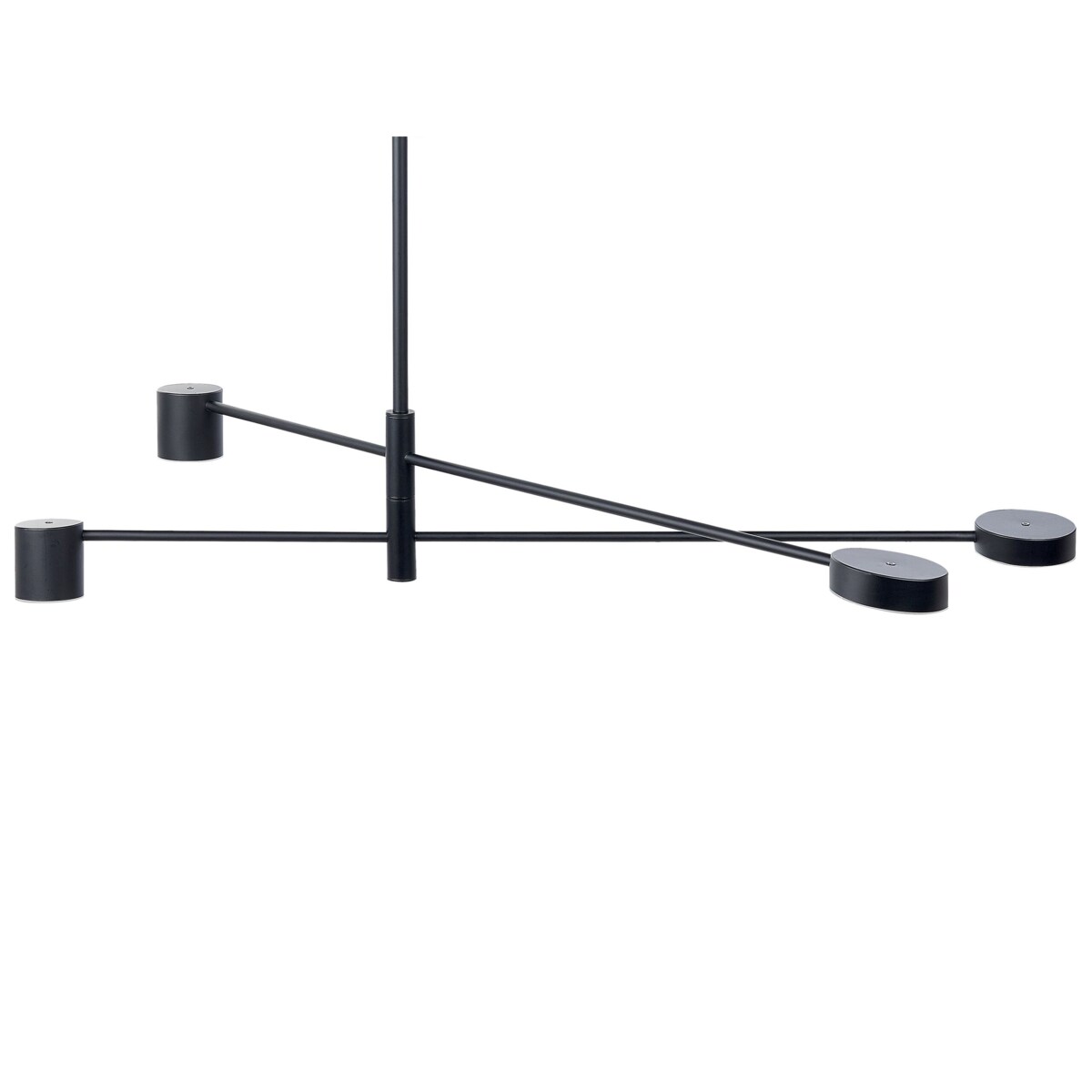 Lampa wisząca 4 - punktowa metalowa czarna BANDON