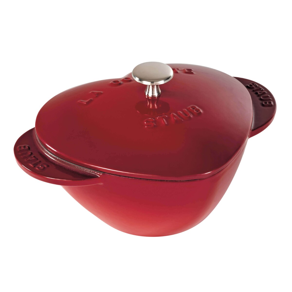 Garnek żeliwny serce Staub - Czerwony, 1.75 ltr