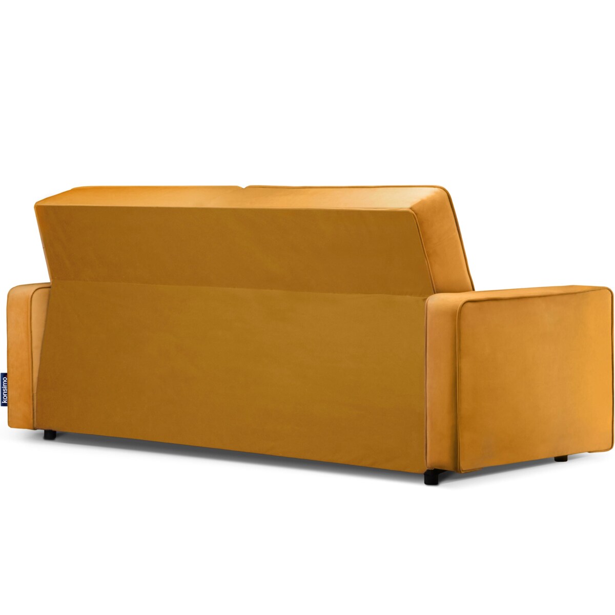 KONSIMO ORIO Rozkładana sofa w kolorze żółtym do salonu